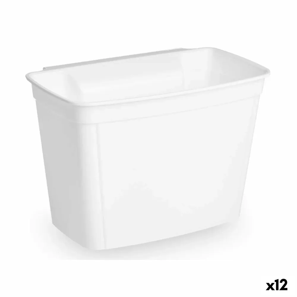 Поставка за Торби за Боклук Kinvara 02 001 Бял Пластмаса 4 L (12 броя)