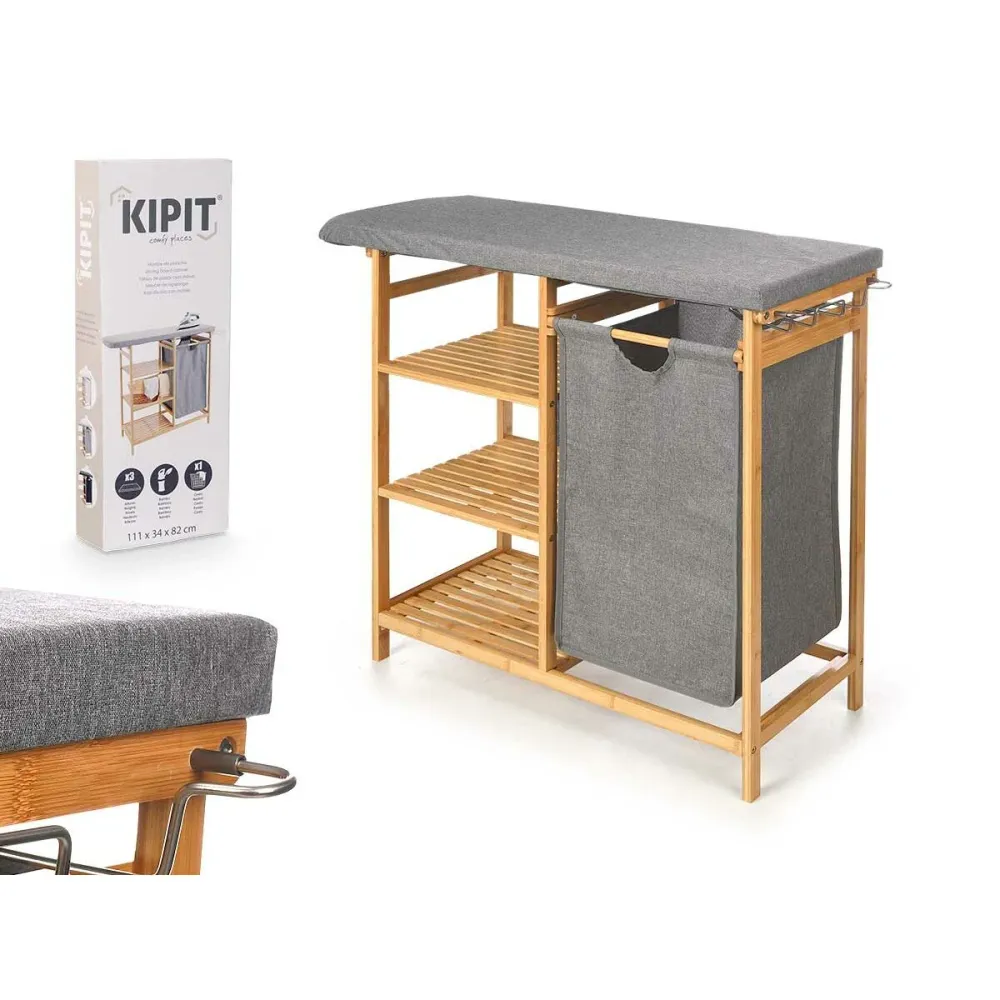 Дъска за гладене Kipit 1443FL BAMBOO.2 Сив Плат Бамбук