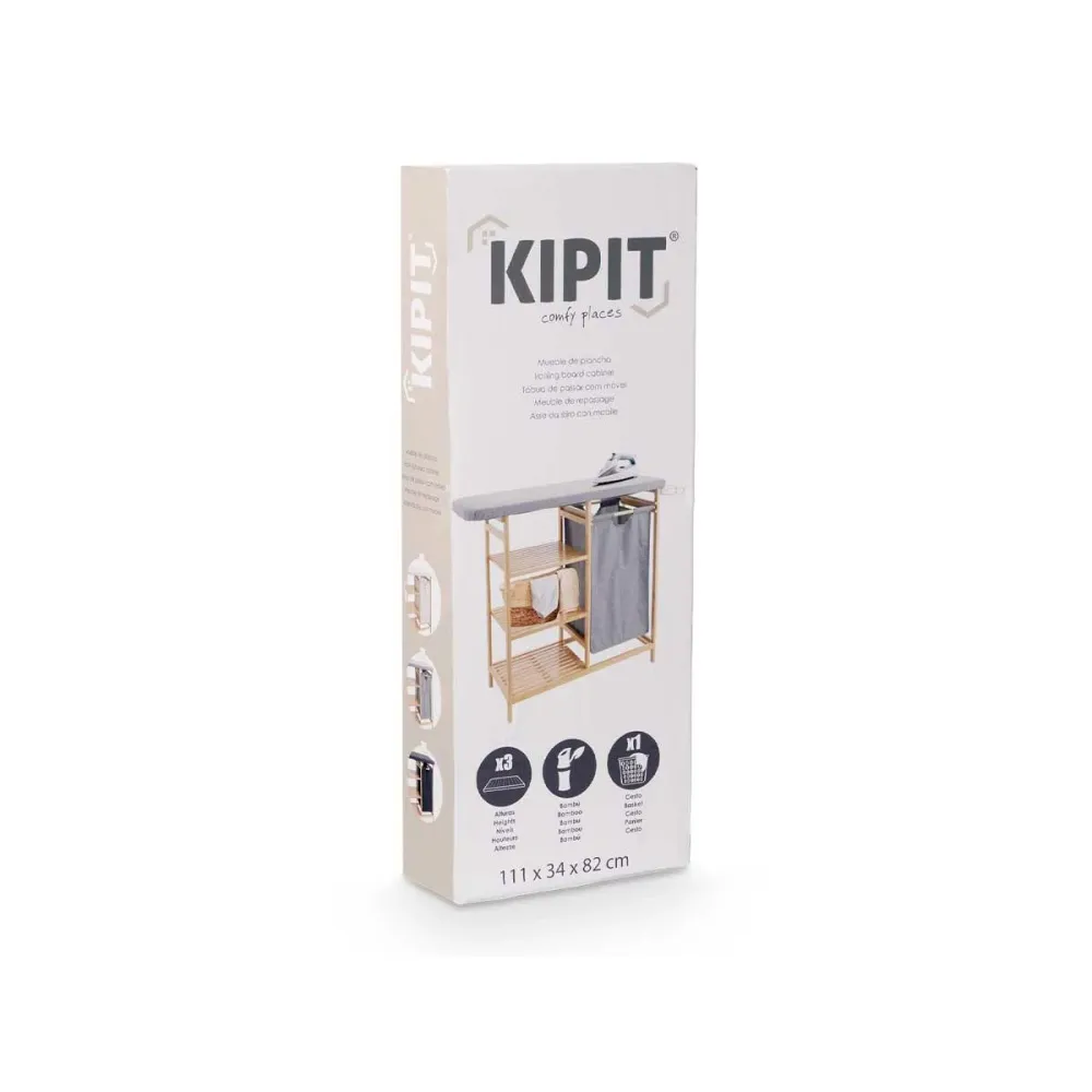 Дъска за гладене Kipit 1443FL BAMBOO.2 Сив Плат Бамбук