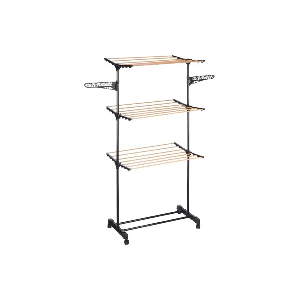 Простор Kipit CN-WR4142-3 Черен Естествен Желязо 82 x 165 x 59 cm