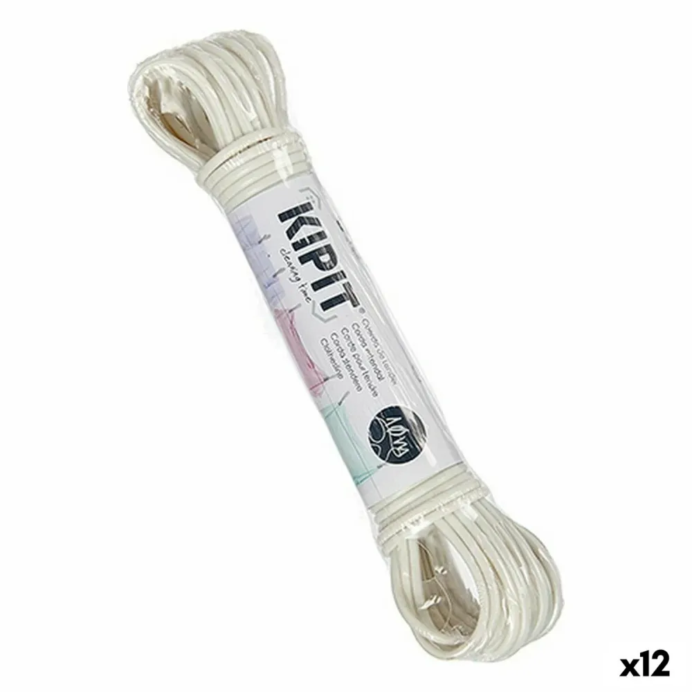 Въже за Простиране Kipit HH023A(S/C) Бял PVC 10 m (12 броя)