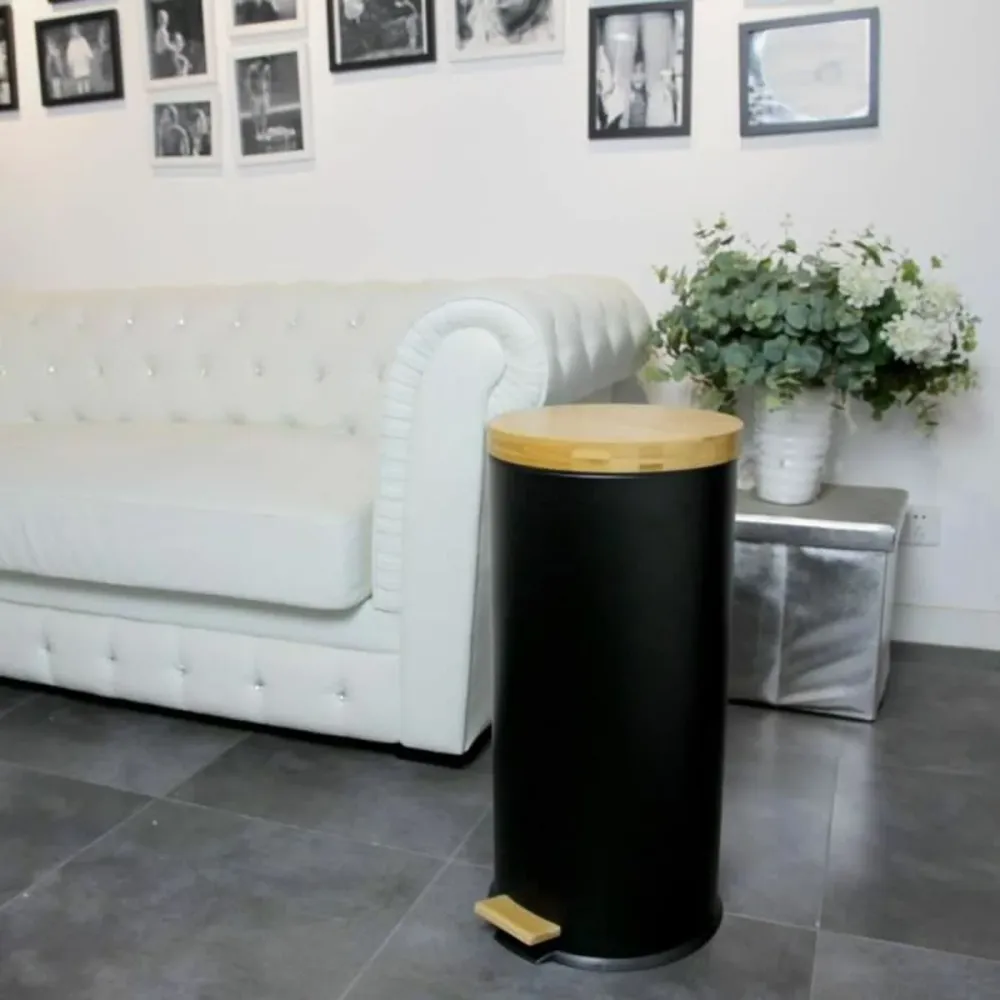 Кошче за Боклук Kitchen Move Черен Матово черно 30 L