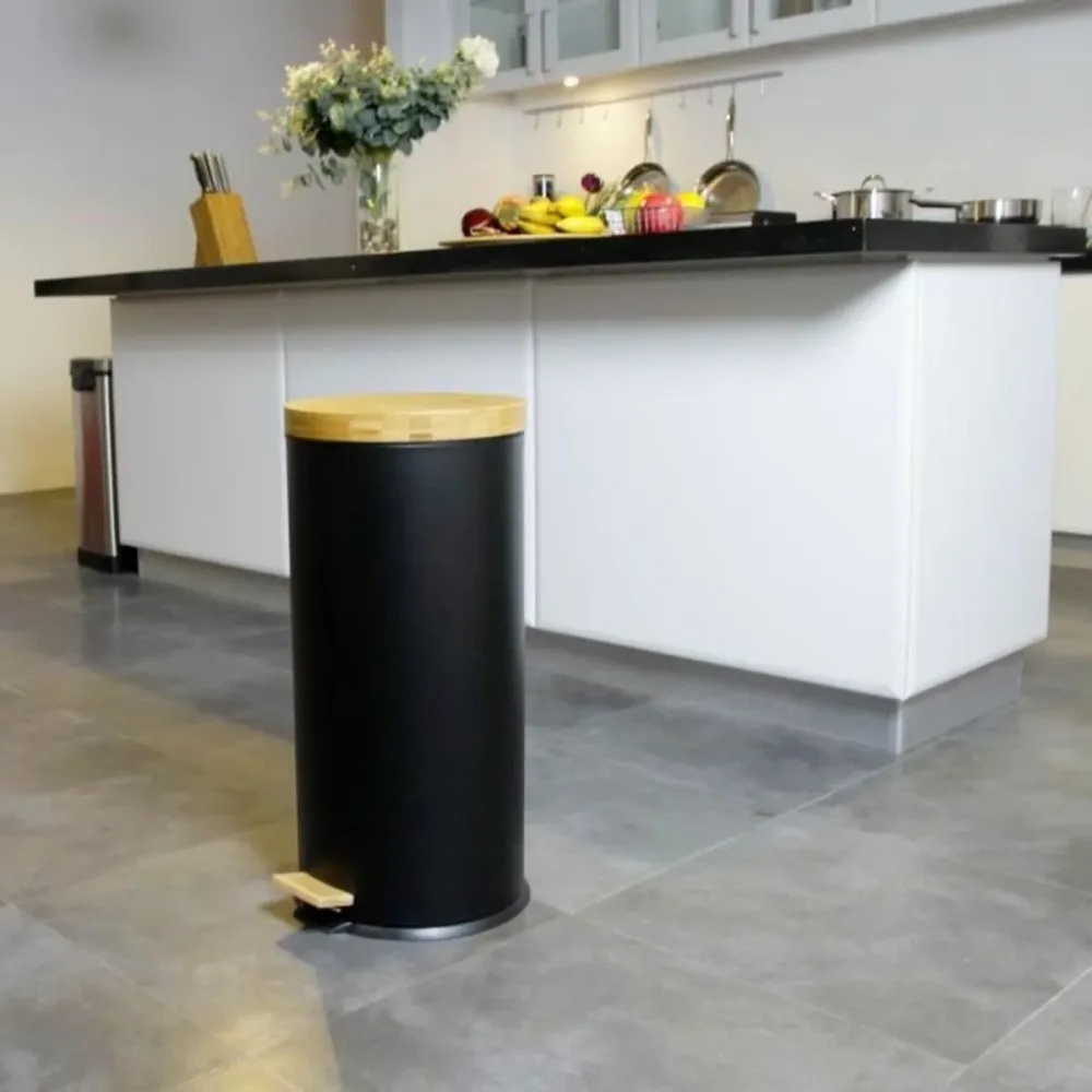 Кошче за Боклук Kitchen Move Черен Матово черно 30 L