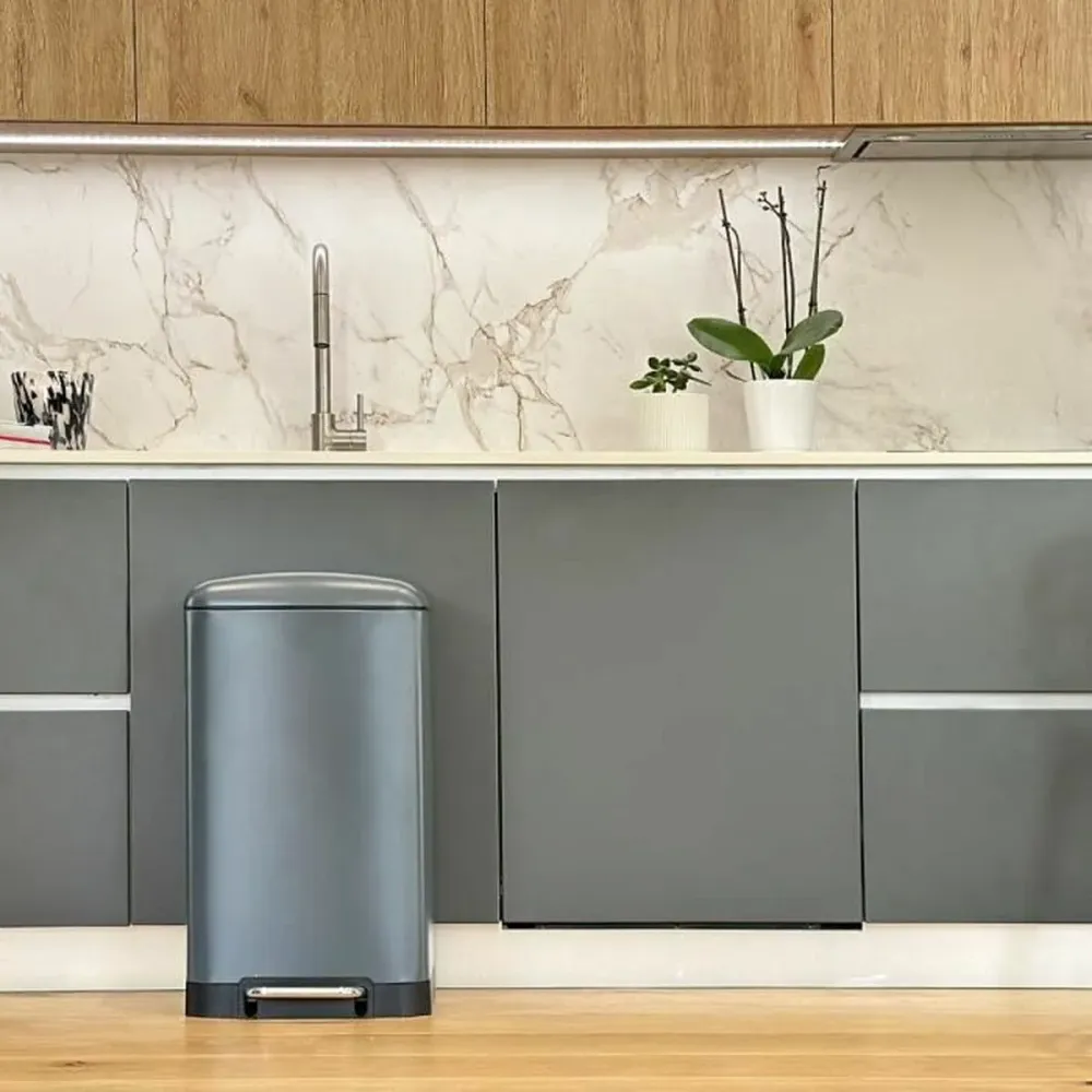 Кошче за боклук Kitchen Move Сив Неръждаема стомана