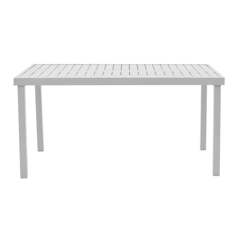 Комплект градински Kliton-Norture от 5 части алуминий в бял нюанс с маса 150x80x74см