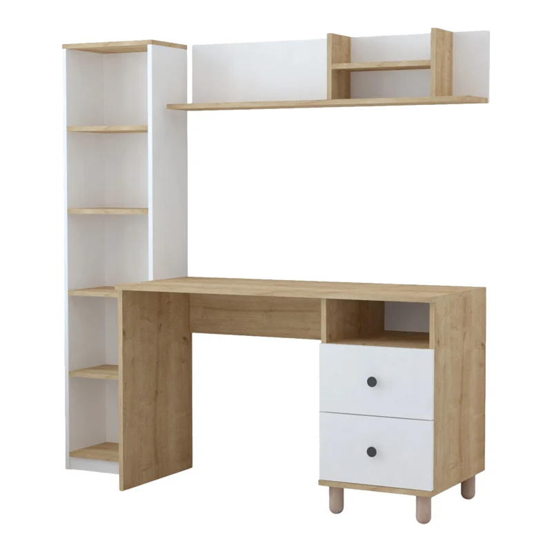 Офис модул Kontor сонома/бял 160x50x162см