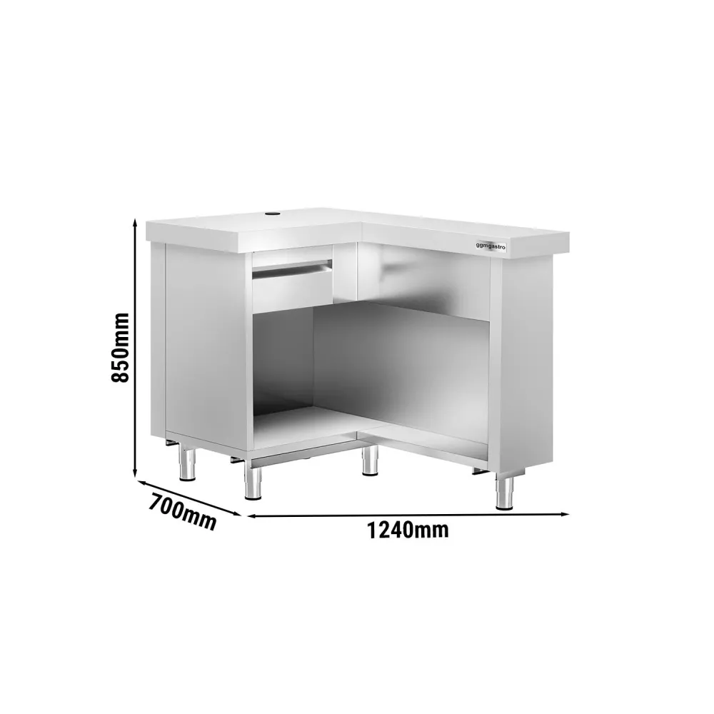 Касов модул KOPENHAGEN - 1240mm - неръждаема стомана