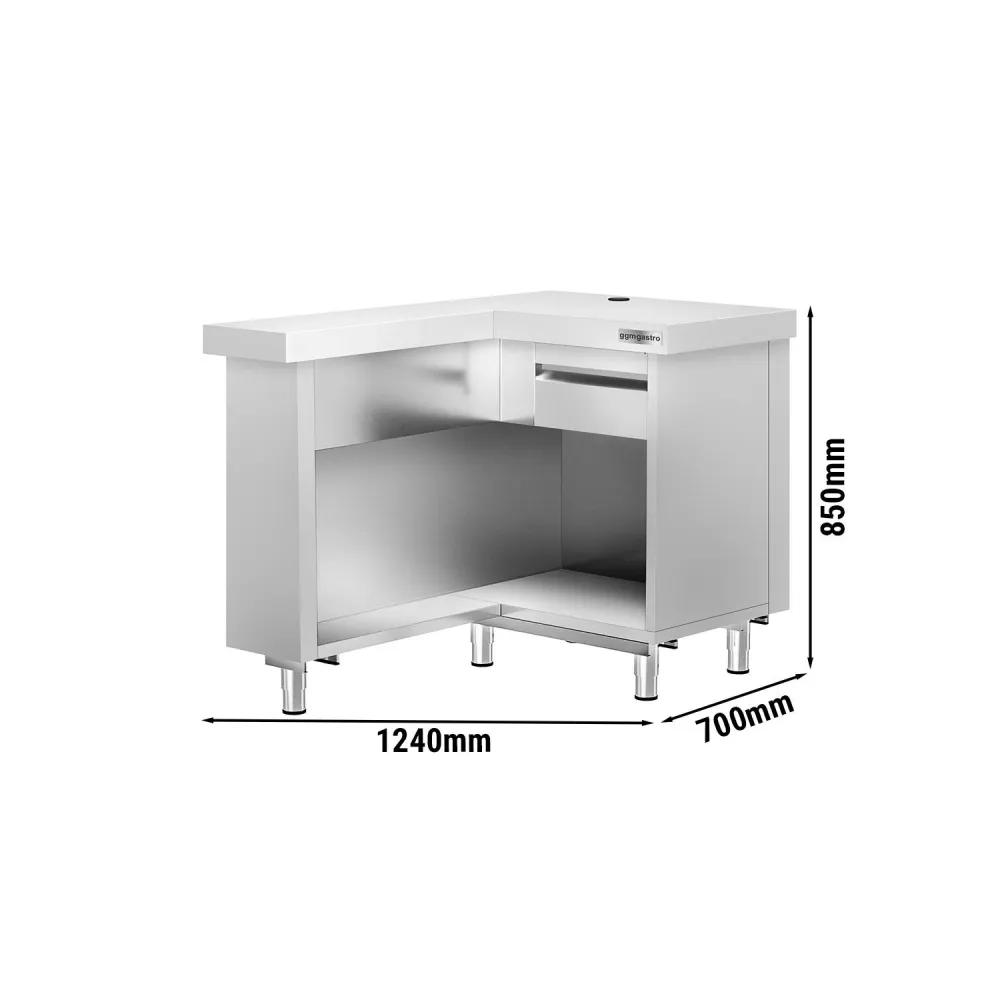 Касов модул KOPENHAGEN - 1240mm - неръждаема стомана
