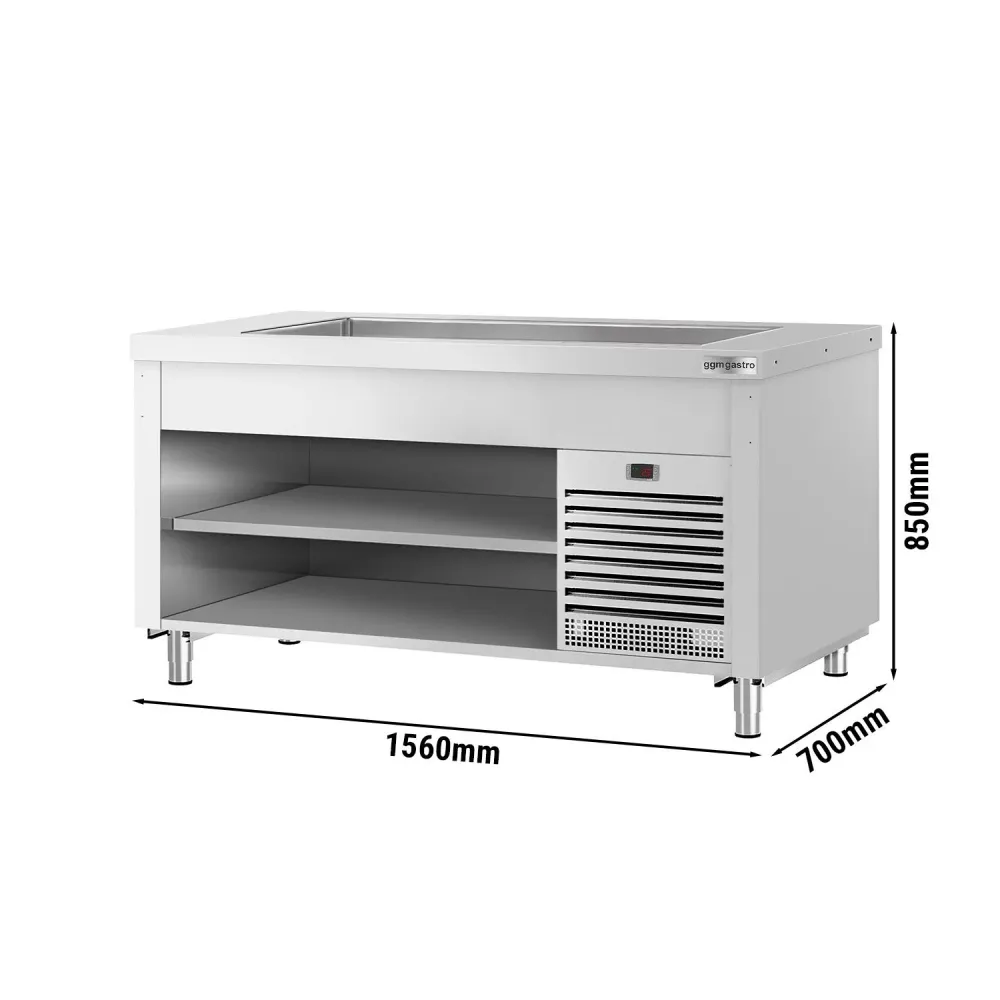 Хладилен бюфет KOPENHAGEN - 1560mm - с хладилна вана - за 4x GN 1/1
