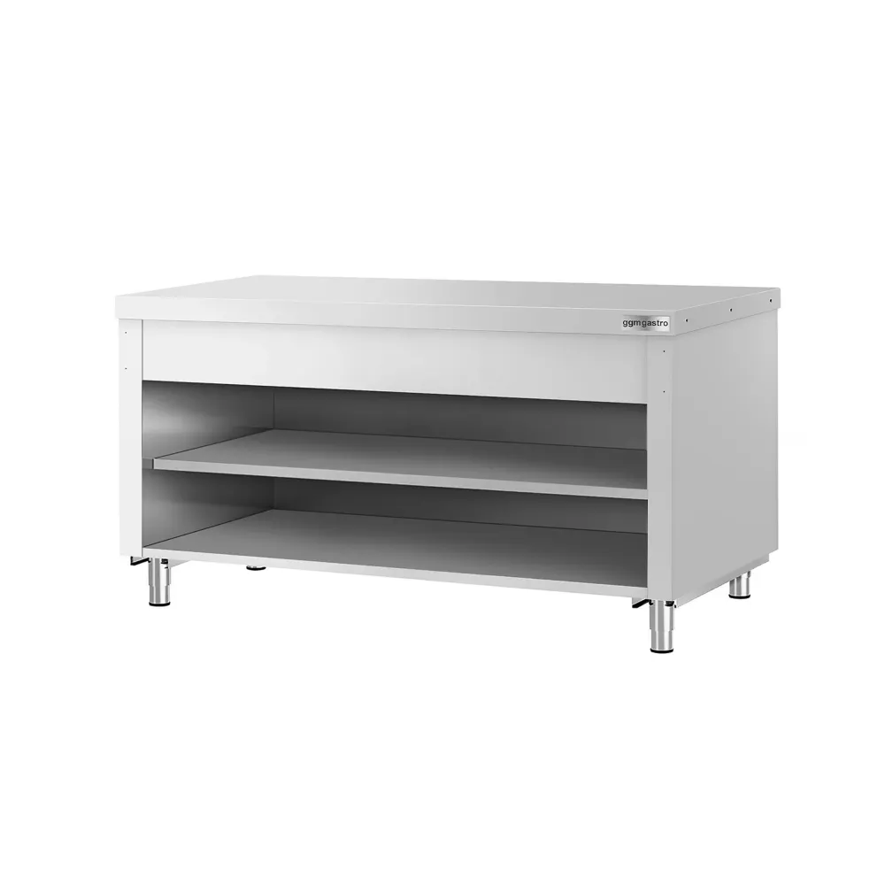 Професионален Работен шкаф от неръждаема стомана KOPENHAGEN - 1560x700mm - с междинен рафт