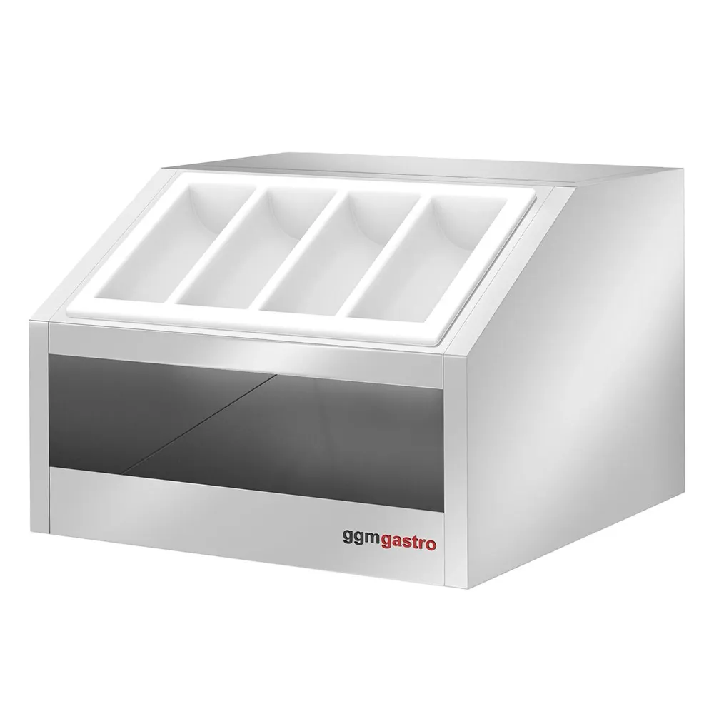 Поставка за прибори и съдове за хранене (настолен модел) KOPENHAGEN - 620x650mm - Височина: 450mm - Неръждаема стомана - Н...