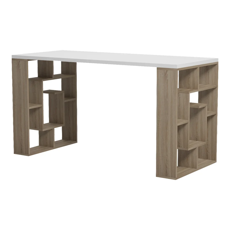 Бюро с рафт LABIRENT сонома-бял 140x60x75см