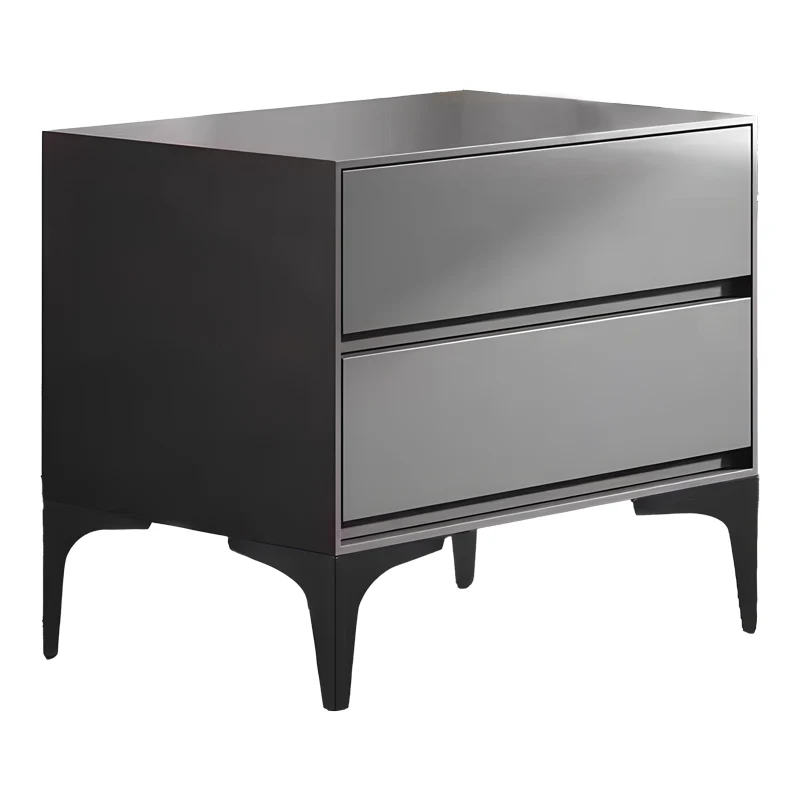 Нощно шкафче от мдф Lamesa цвят антрацит 50x40x48см