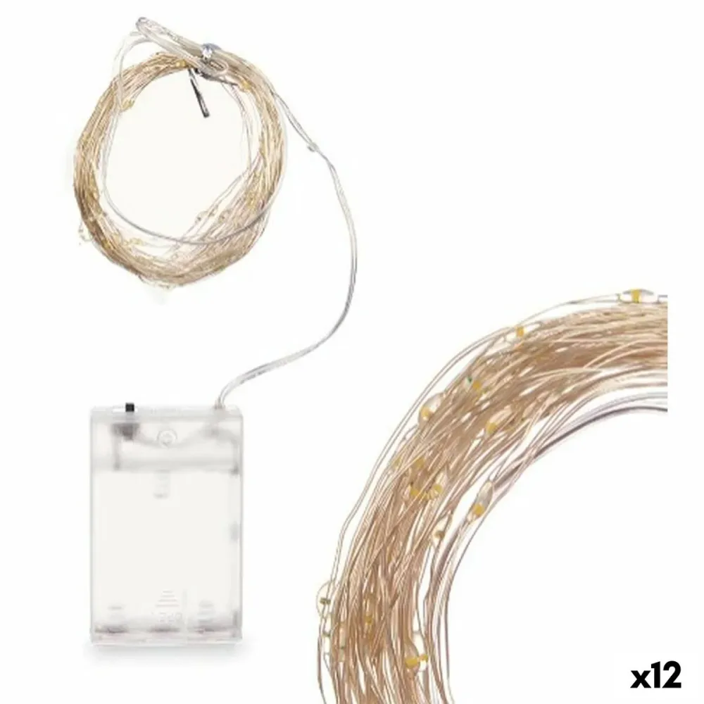 Гирлянда от LED Светлини Бял 10,4 m (12 броя)