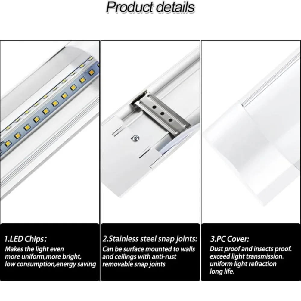 Комплект LED тръбни лампи - 4 бр., 120 см, 40W енергоспестяващо осветление