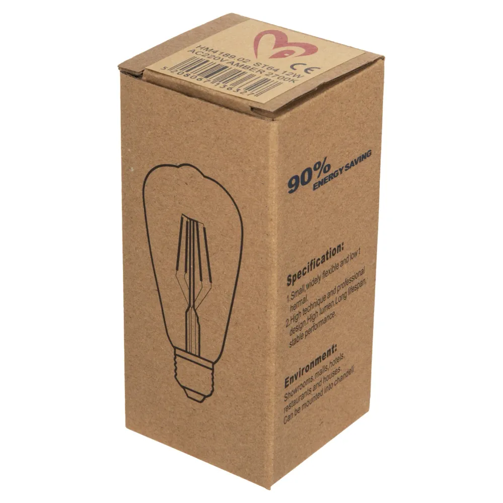 Led крушка златист цвят 12W E27 2700K