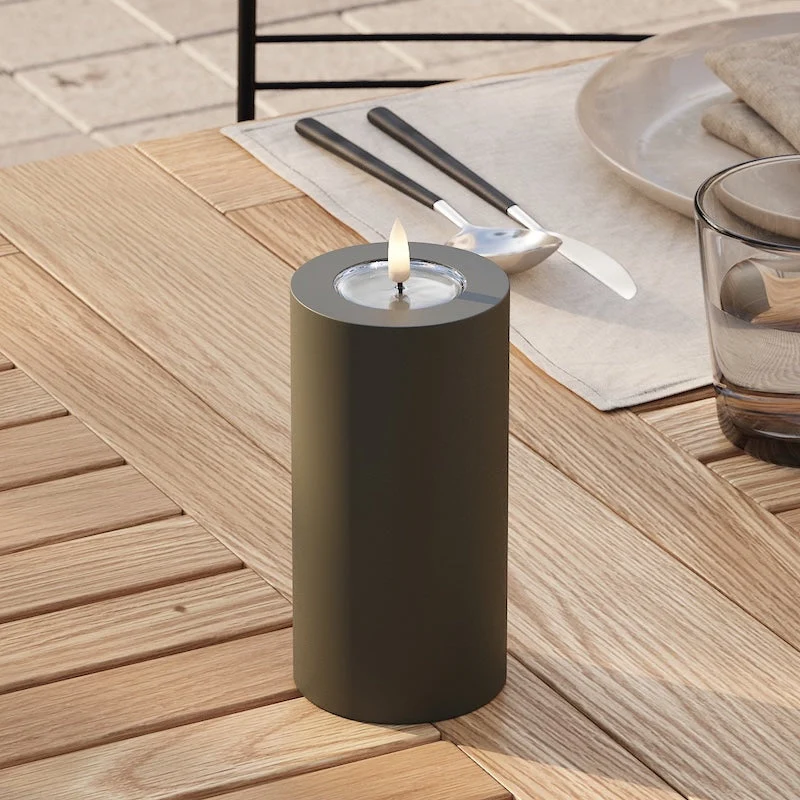 Външни LED блокови светлини Ø 7.5 x 15 cm Тъмнозелено