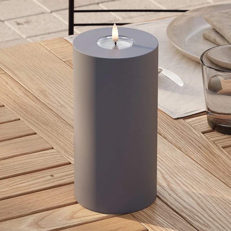 Външни LED блокови светлини Ø 10 x 20 cm Сиво