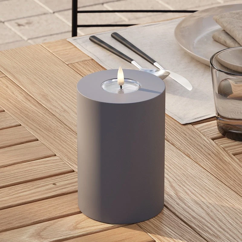 Външни LED блокови светлини Ø 10 x 15 cm Сиво