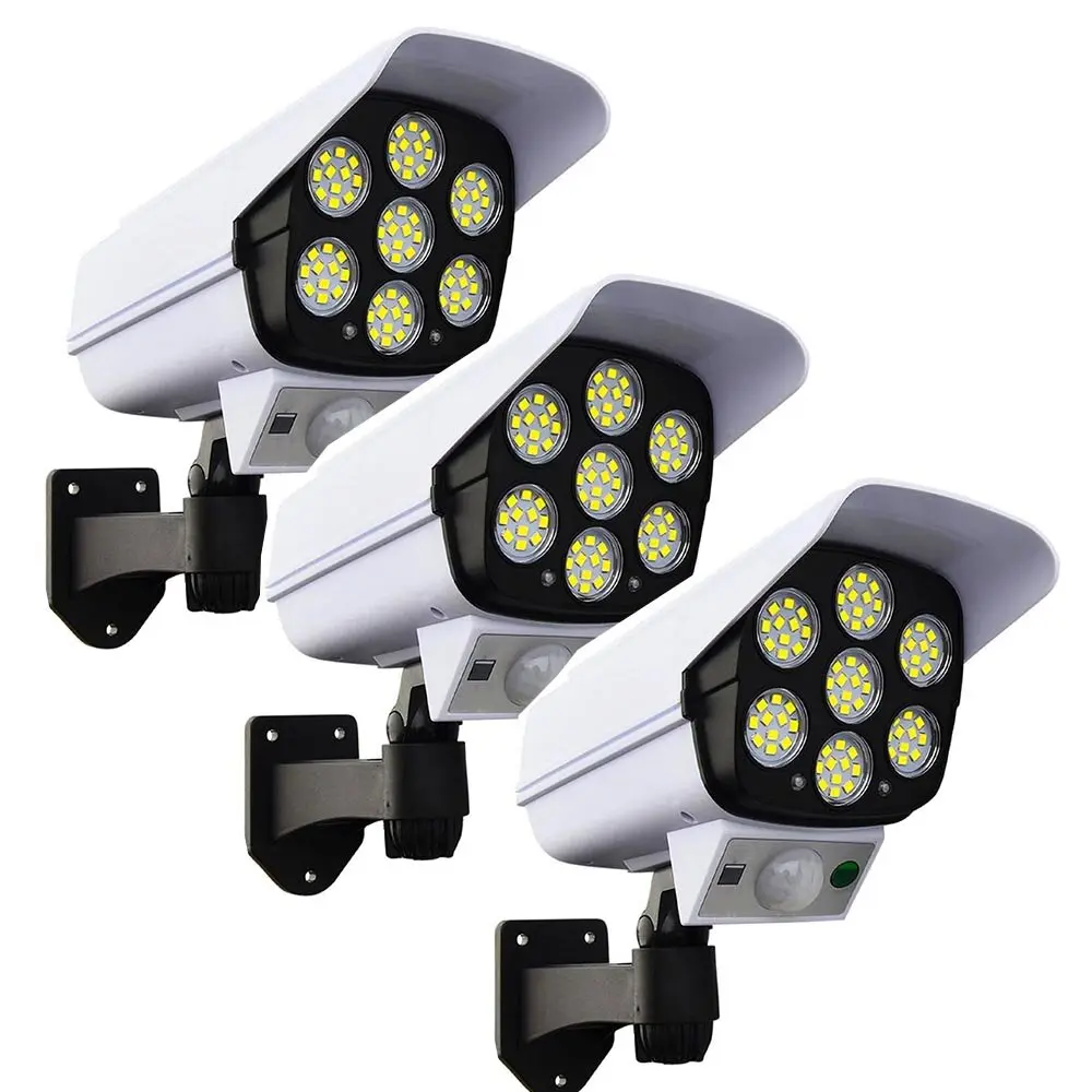Соларно захранван LED прожектор с дизайн на охранителна камера 180W Мощност 77LED3 бр.