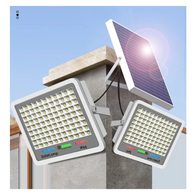 LED прожектор със соларен панел 216 светодиода | EcoLumen 2