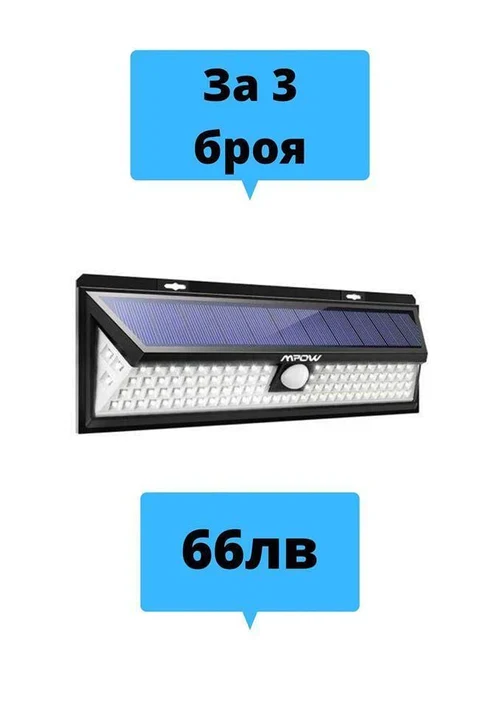 3 броя Соларна лампа LED