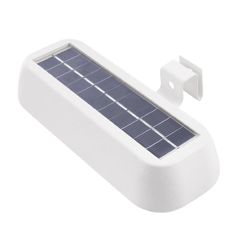Правоъгълна соларна LED стенна лампа, 18 X 7 см, сензор за движение, 6V, ABS, 2200Mah, водоустойчива, студено бяла светлин...