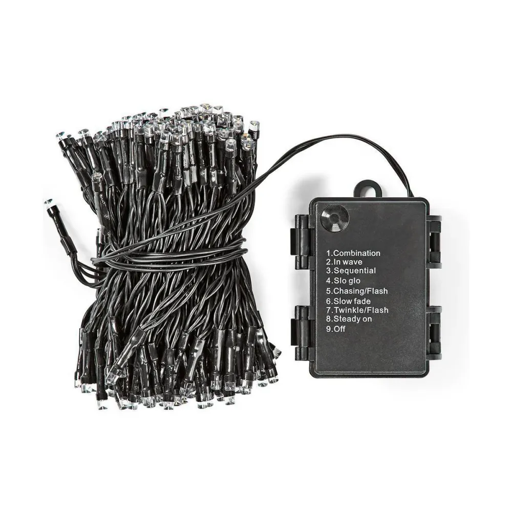 Гирлянда от LED Светлини AX8415210 Черен Топло Бяло 4 X 4,5 X 7 CM