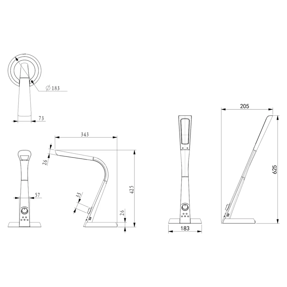 Led настолна лампа BLAIN златис-бял цвят 34.3x18.3x42.5см