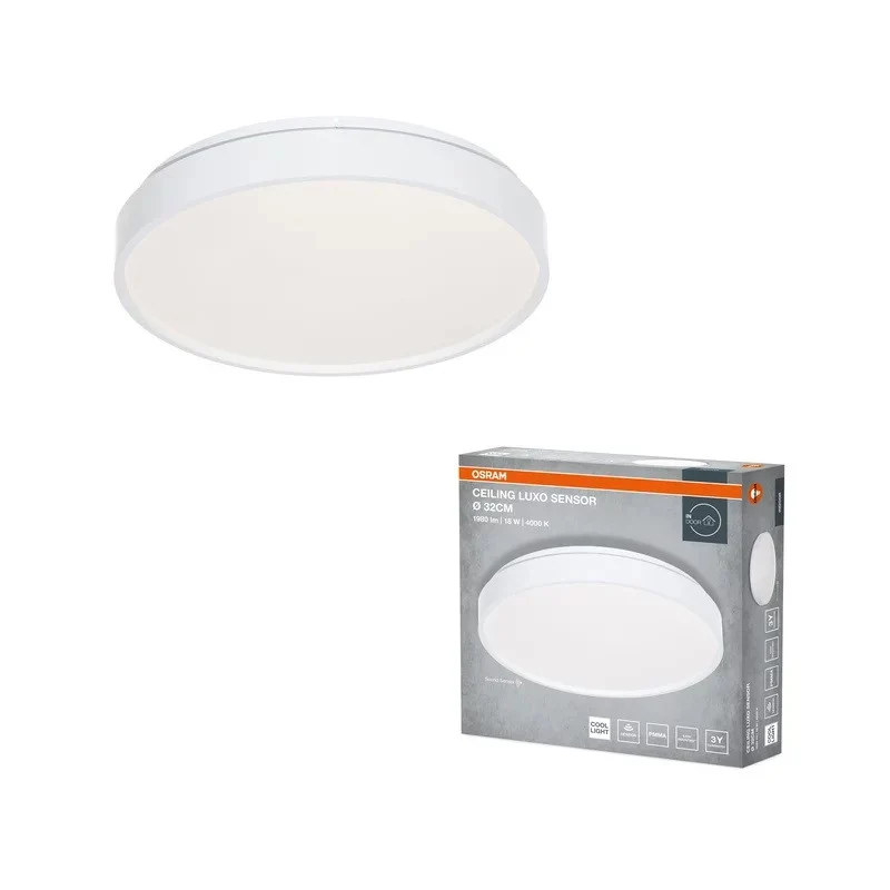 КРЪГЪЛ LED ПЛАФОН С ГЛАСОВ СЕНЗОР CEILING LUXO SEN 18W 840 IP20 WTEUEOSRAM LEDVANCE