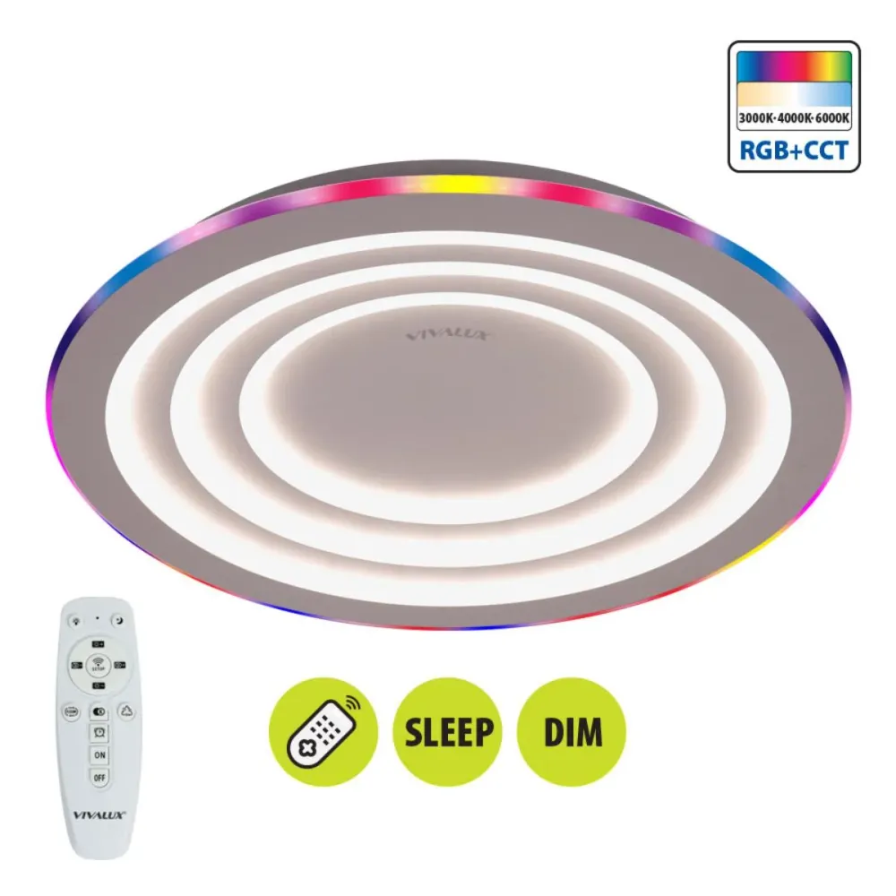 LED ПЛАФОН DALIA 80W С ДИСТАНЦИОННО RGB
