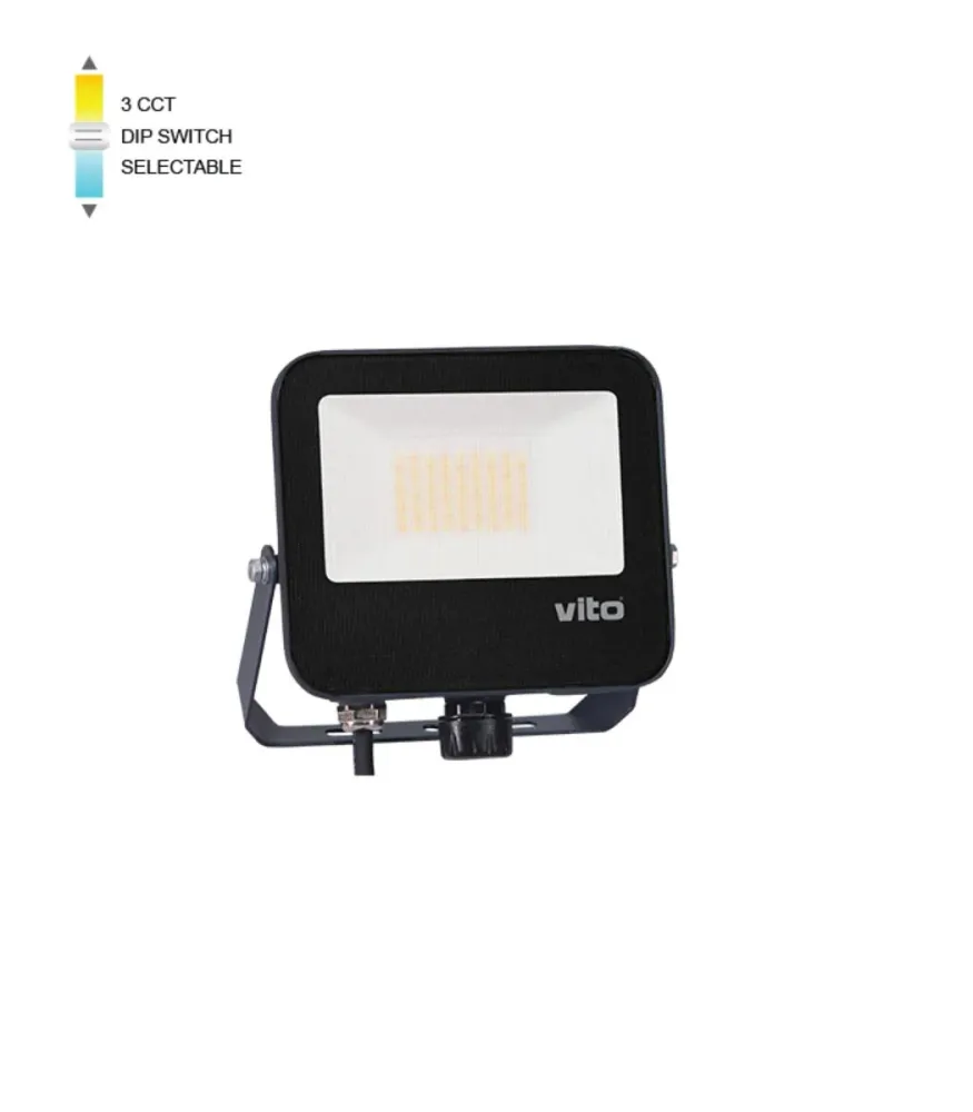 LED ПРОЖЕКТОР DANUBE 30W 3CCT IP66 ЧЕРЕН