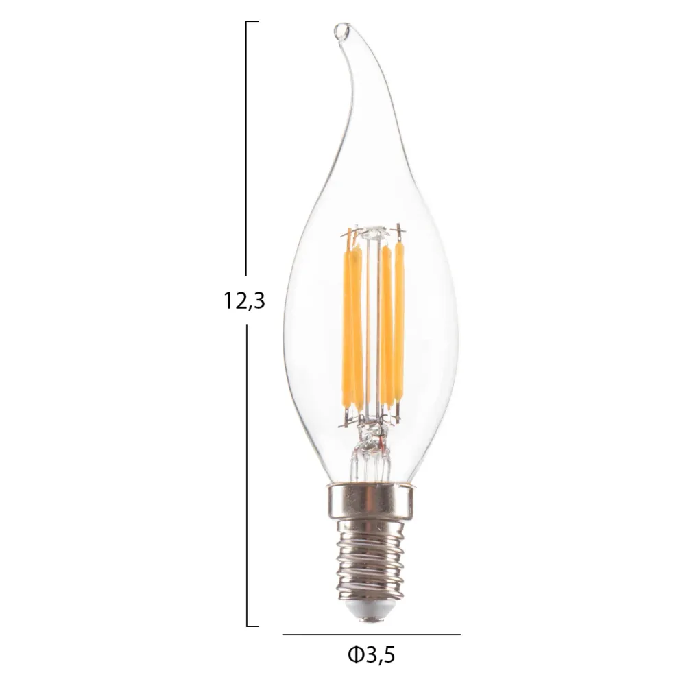 Led крушка 6W E14 3000K прозрачна