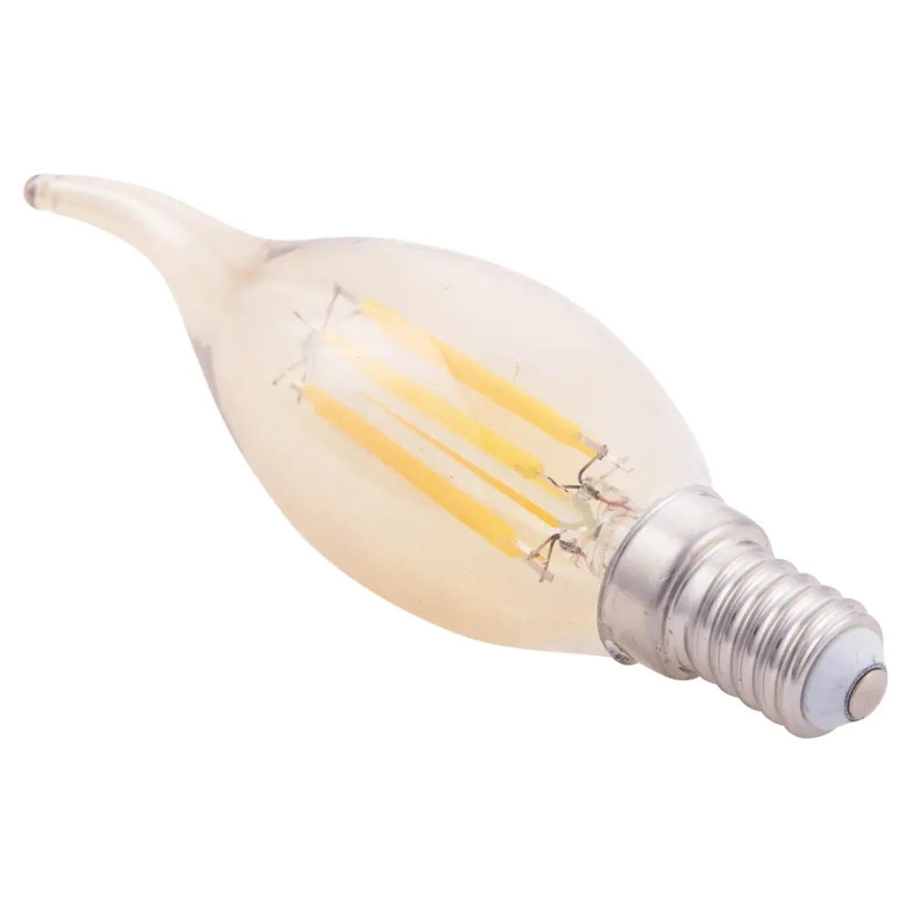 Led крушка 6W E14 3000K златист цвят
