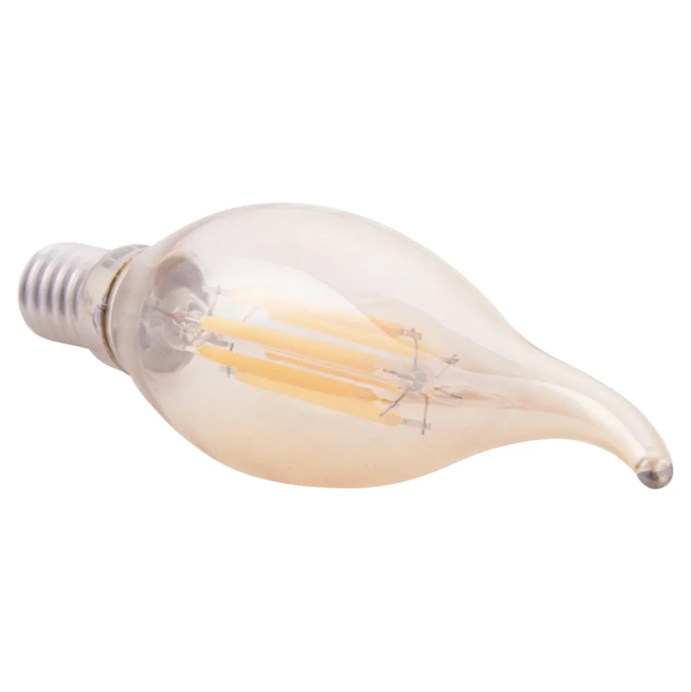 Led крушка 6W E14 3000K златист цвят