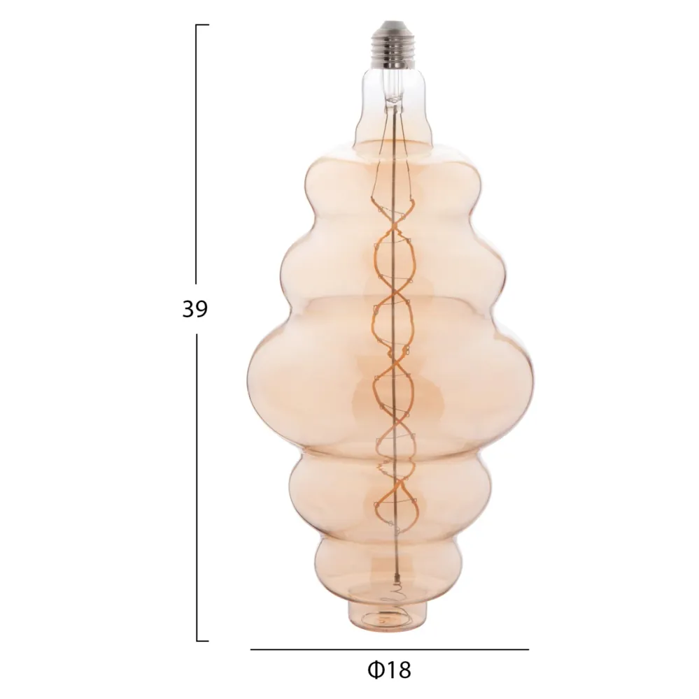 Led лампа 8W E27 3000K златист цвят 4056