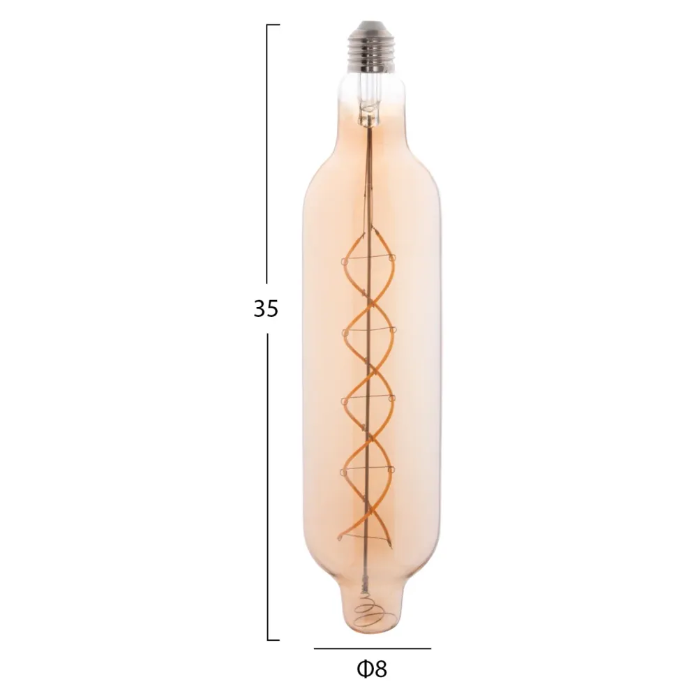 Led крушка 8W E27 3000K златист цвят