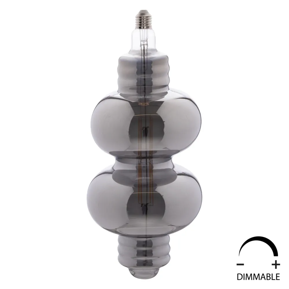 LED лампа 8W E27 3000K сив опушен цвят