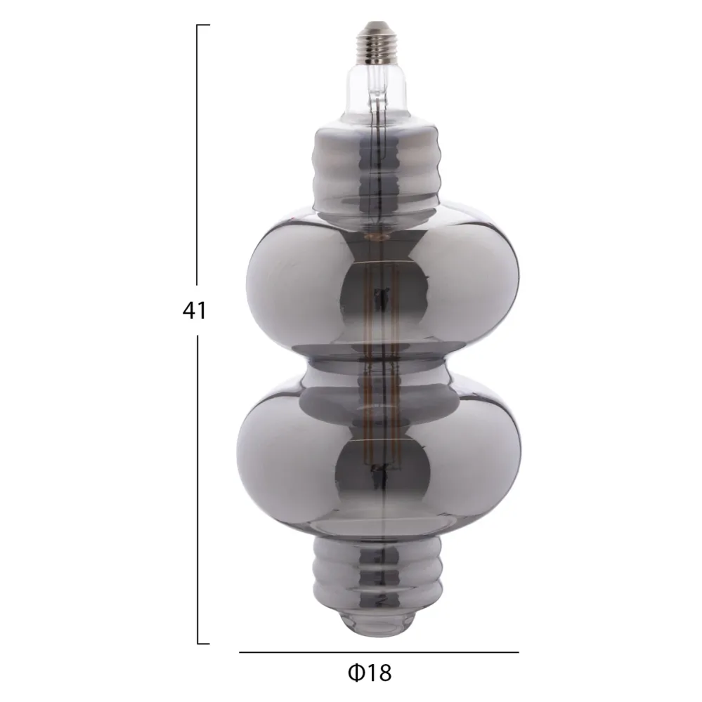 LED лампа 8W E27 3000K сив опушен цвят