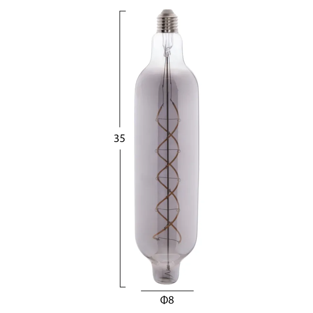 Led крушка 8W E27 3000K сив цвят