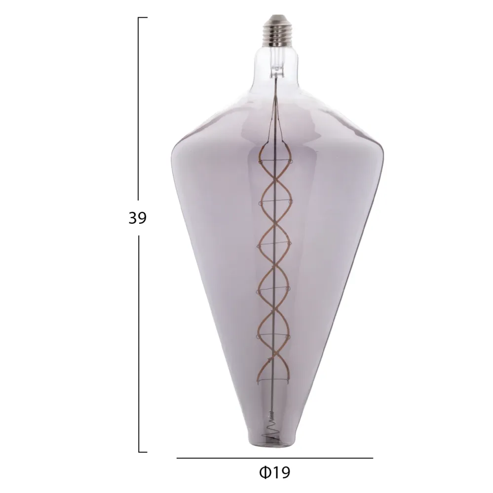 Led крушка 8W E27 3000K сив цвят