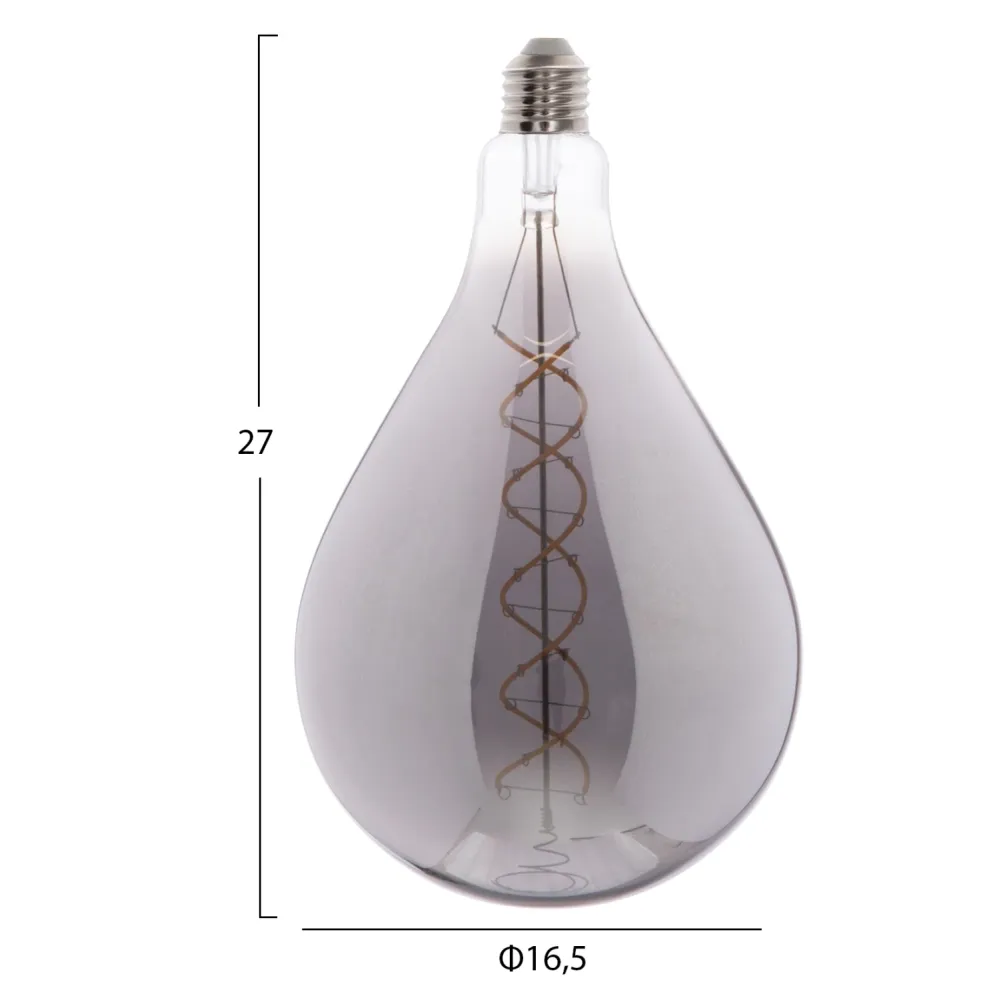 Led крушка 8W E27 3000K сив цвят