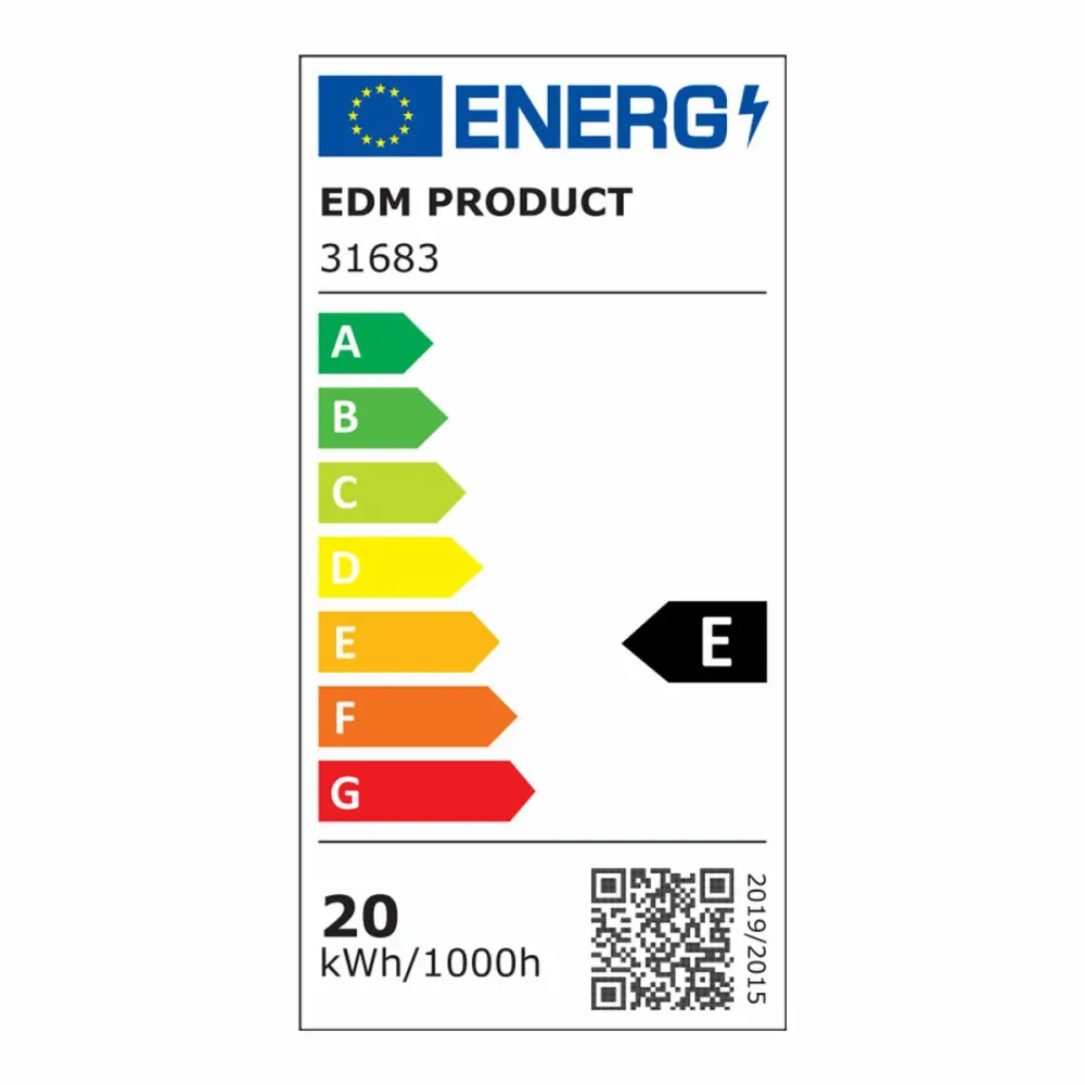 LED тръба EDM 31683 Бял E 20 W 1900 Lm 59,7 x 8 x 3,1 cm (6500 K) (6400 K)