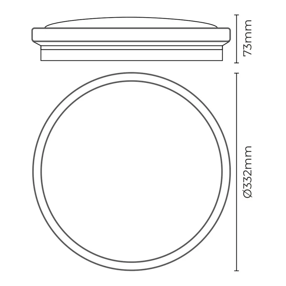 LED Таванен Аплик EDM 32539 F 18 W 1820 Lm Кръгъл Повърхност (4000 K)