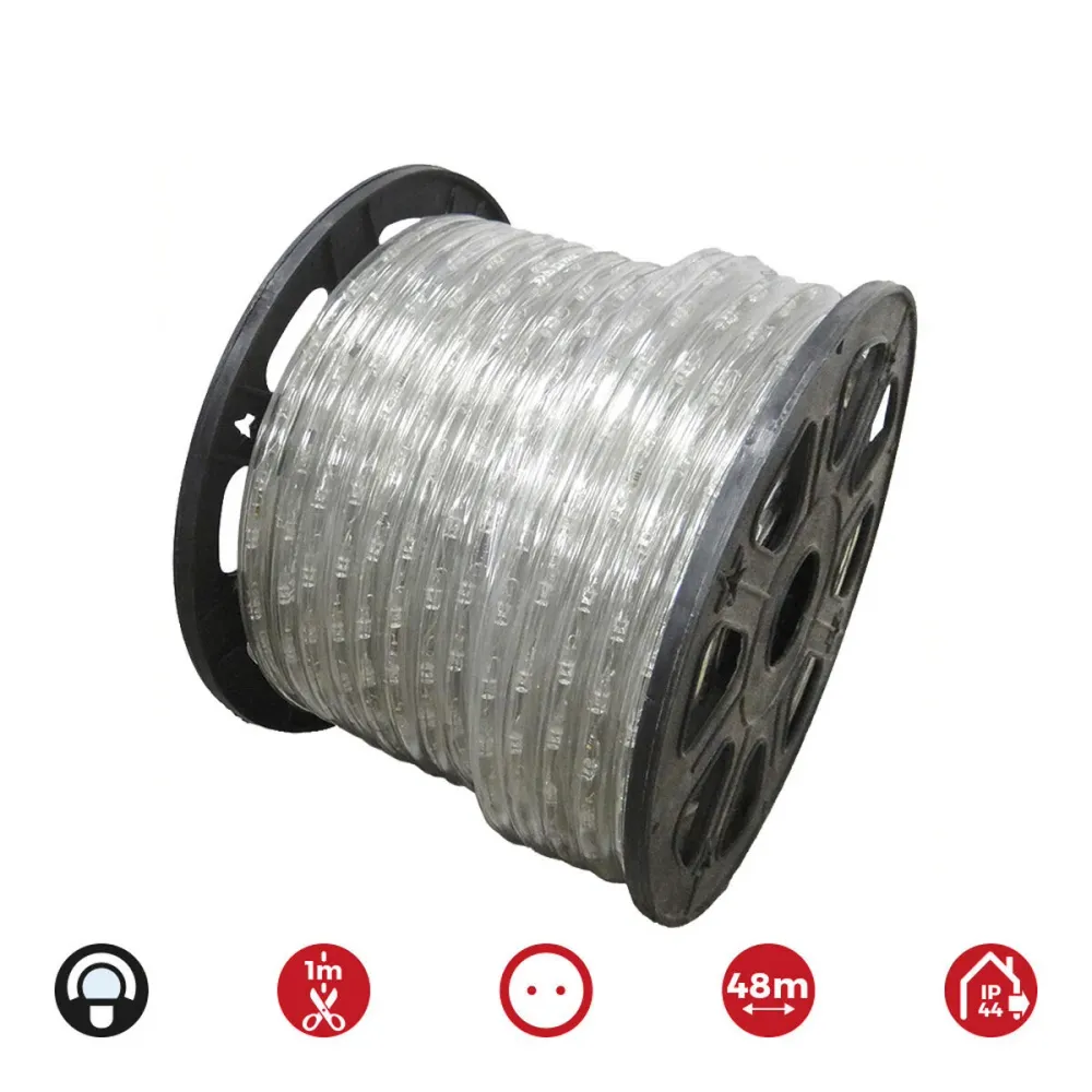 LED тръба EDM 72713 Flexiled 1,4 W x 1 m 48 m Студено Бяло