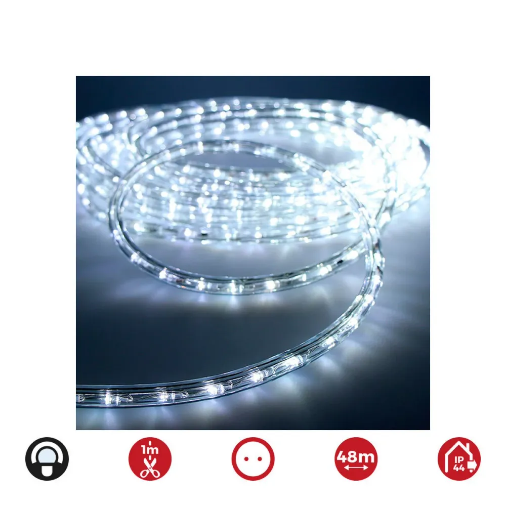 LED тръба EDM 72713 Flexiled 1,4 W x 1 m 48 m Студено Бяло