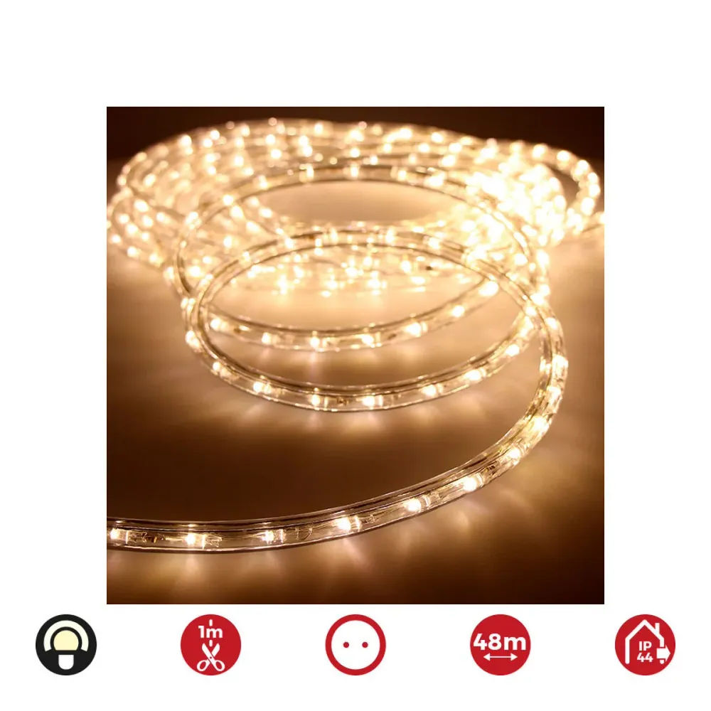 LED тръба EDM 72714 flexiLED 1,4 W x 1 m 48 m Топло Бяло 2 начина