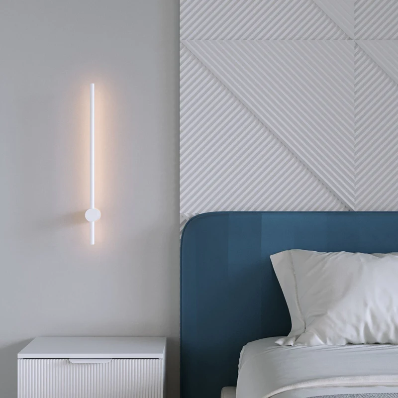 Стенна led лампа Eftenbo в бял цвят d8x80см