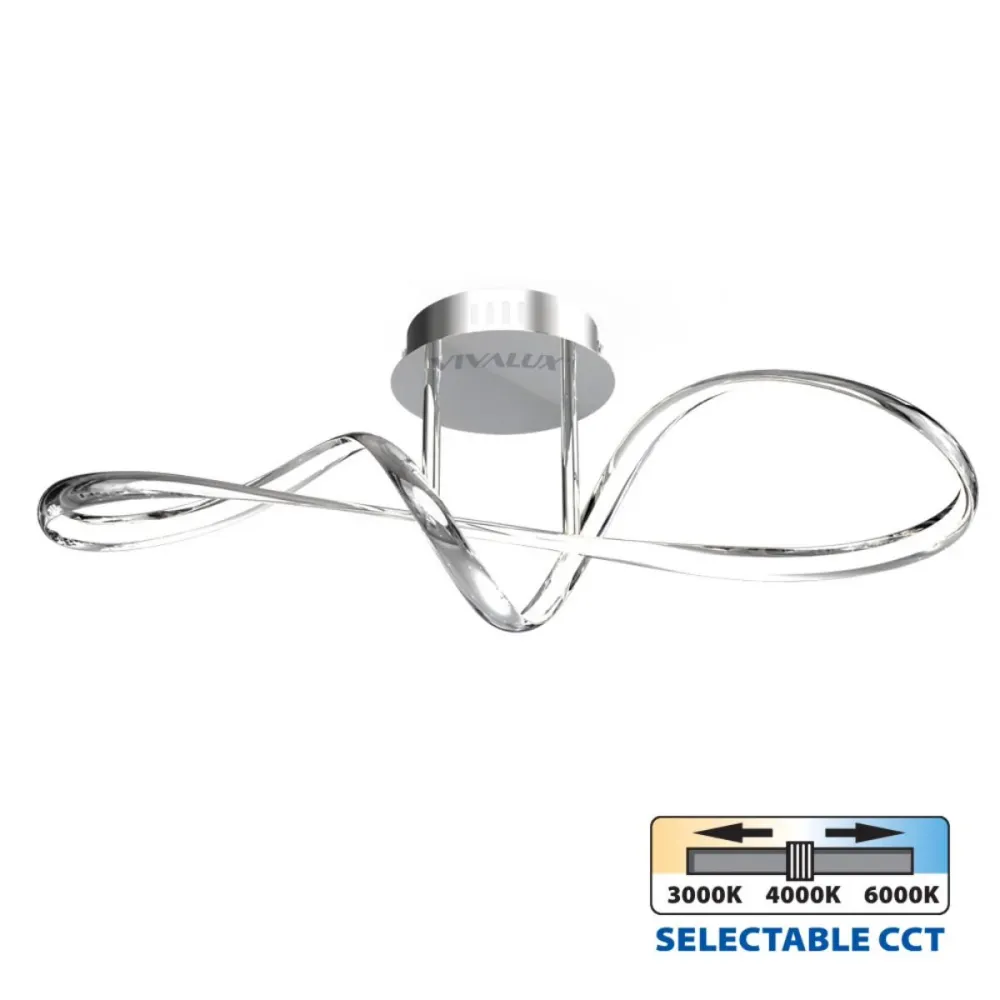 LED ПЛАФОНИ ETERNITY 36W ХРОМ