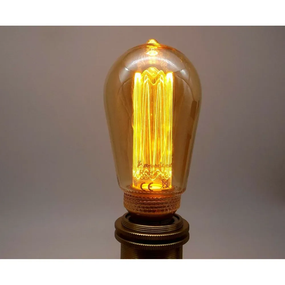 LED крушка Fbright st64 edison Кехлибар 4 W E27 200 Lm Ø 6,4 x 14,2 cm Декоративна (1800 K)